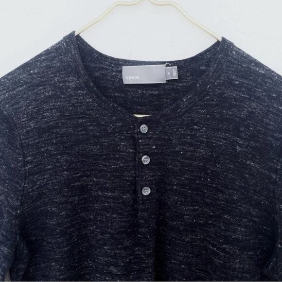 Vince wool blend henley marked blue sweater Small - Picture 2 of 8